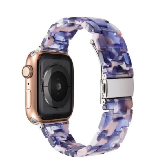 Accessories - NEW Resin Blue Floral Strap Band for Apple Watch